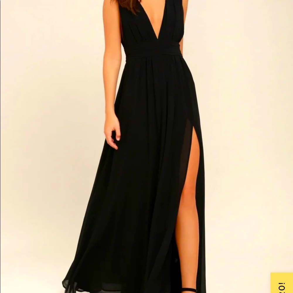 LULUS Heavenly Wedding Guest Bridesmaid Dress Black XS